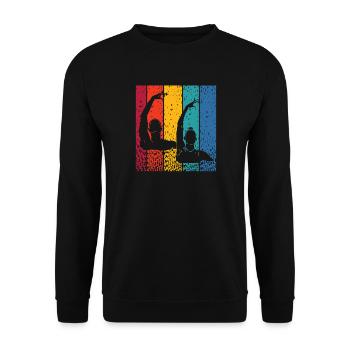 Artistic Swim Team Synchronschwimmen - Unisex Pullover - Schwarz - Vorne - Alina (178cm) & Michal (187cm)