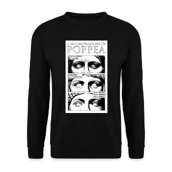 L’incoronazionde di Poppea (weißer Hintergrund) - Unisex Pullover - Schwarz - Vorne - Alina (178cm) & Michal (187cm)