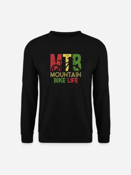MTB Mountain Bike Life Retro Graphic - Unisex Sweatshirt - black