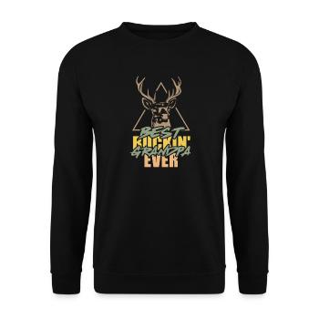 Best Buckin' Grandpa Deer Hunting Gift - Unisex Sweatshirt - black - Front - Alina (178cm) & Michal (187cm)