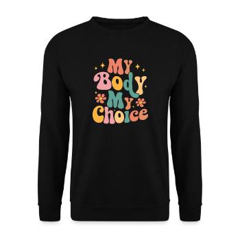 Mon corps, mon choix, féministe - Sweat-shirt Unisexe - noir - Devant - Alina (178cm) & Michal (187cm)