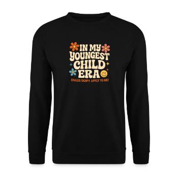 Dans l’humour de l’ère de My Younger Child et de la famille des filles - Sweat-shirt Unisexe - noir - Devant - Alina (178cm) & Michal (187cm)