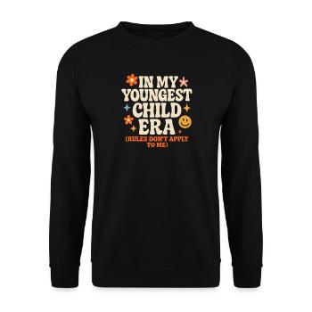 Dans l’humour de l’ère de My Younger Child et de la famille des filles - Sweat-shirt Unisexe - noir - Devant - Alina (178cm) & Michal (187cm)
