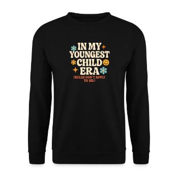 Dans l’humour de l’ère de My Younger Child et de la famille des filles - Sweat-shirt Unisexe - noir - Devant - Alina (178cm) & Michal (187cm)
