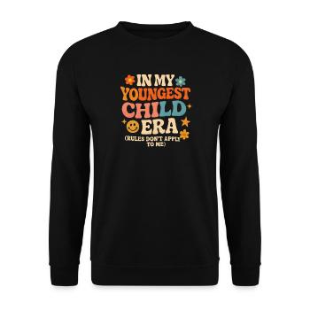 Dans l’humour de l’ère de My Younger Child et de la famille des filles - Sweat-shirt Unisexe - noir - Devant - Alina (178cm) & Michal (187cm)