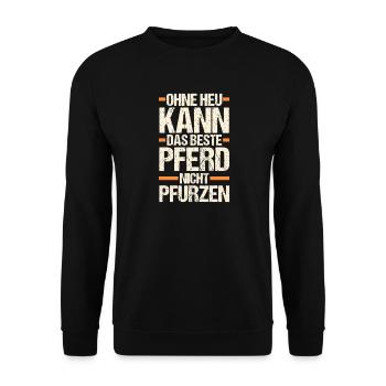 Reiten Pferdeliebhaber Reiterhof Pferde - Unisex Pullover - Schwarz - Vorne - Alina (178cm) & Michal (187cm)
