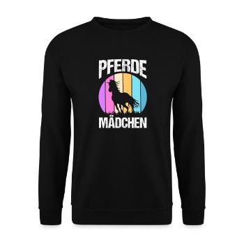 Reiten Pferdeliebhaber Reiterhof Pferde - Unisex Pullover - Schwarz - Vorne - Alina (178cm) & Michal (187cm)