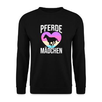 Reiten Pferdeliebhaber Reiterhof Pferde - Unisex Pullover - Schwarz - Vorne - Alina (178cm) & Michal (187cm)