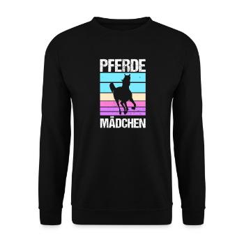 Reiten Pferdeliebhaber Reiterhof Pferde - Unisex Pullover - Schwarz - Vorne - Alina (178cm) & Michal (187cm)