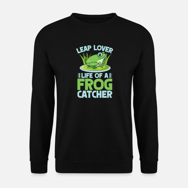 Frog Catcher Leap Lover Frog - Unisex Sweatshirt - black