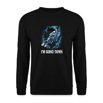 Drapeau de plongée sous-marine descendant rétro - Sweat-shirt Unisexe - noir - Devant - Alina (178cm) & Michal (187cm)