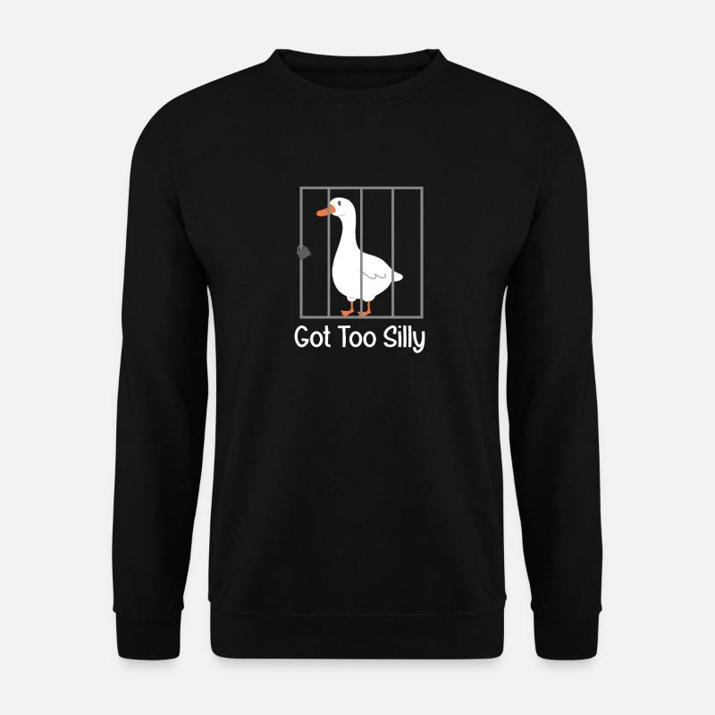 Wurde zu albern, Gans - Unisex Pullover - Schwarz