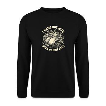 Je passe du temps avec des filles et des au - Sweat-shirt Unisexe - noir - Devant - Alina (178cm) & Michal (187cm)