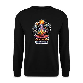 Méditation lunaire, pleine conscience lunaire, spirituel - Sweat-shirt Unisexe - noir - Devant - Alina (178cm) & Michal (187cm)