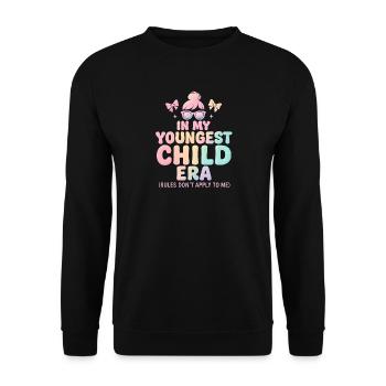 Dans l’humour de l’ère de My Younger Child et de la famille des filles - Sweat-shirt Unisexe - noir - Devant - Alina (178cm) & Michal (187cm)