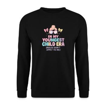 Dans l’humour de l’ère de My Younger Child et de la famille des filles - Sweat-shirt Unisexe - noir - Devant - Alina (178cm) & Michal (187cm)