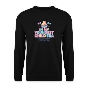 Dans l’humour de l’ère de My Younger Child et de la famille des filles - Sweat-shirt Unisexe - noir - Devant - Alina (178cm) & Michal (187cm)