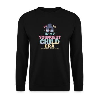 Dans l’humour de l’ère de My Younger Child et de la famille des filles - Sweat-shirt Unisexe - noir - Devant - Alina (178cm) & Michal (187cm)