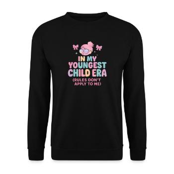 Dans l’humour de l’ère de My Younger Child et de la famille des filles - Sweat-shirt Unisexe - noir - Devant - Alina (178cm) & Michal (187cm)