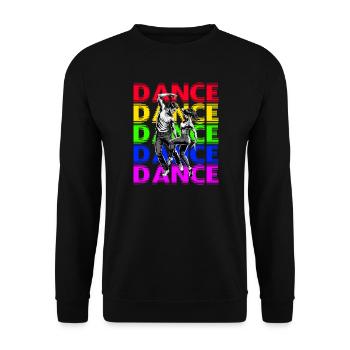 Dance Passion Dancing Colorful Expression - Unisex Sweatshirt - black - Front - Alina (178cm) & Michal (187cm)