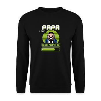 Design professionnel de niveau Papa Gamer - Sweat-shirt Unisexe - noir - Devant - Alina (178cm) & Michal (187cm)