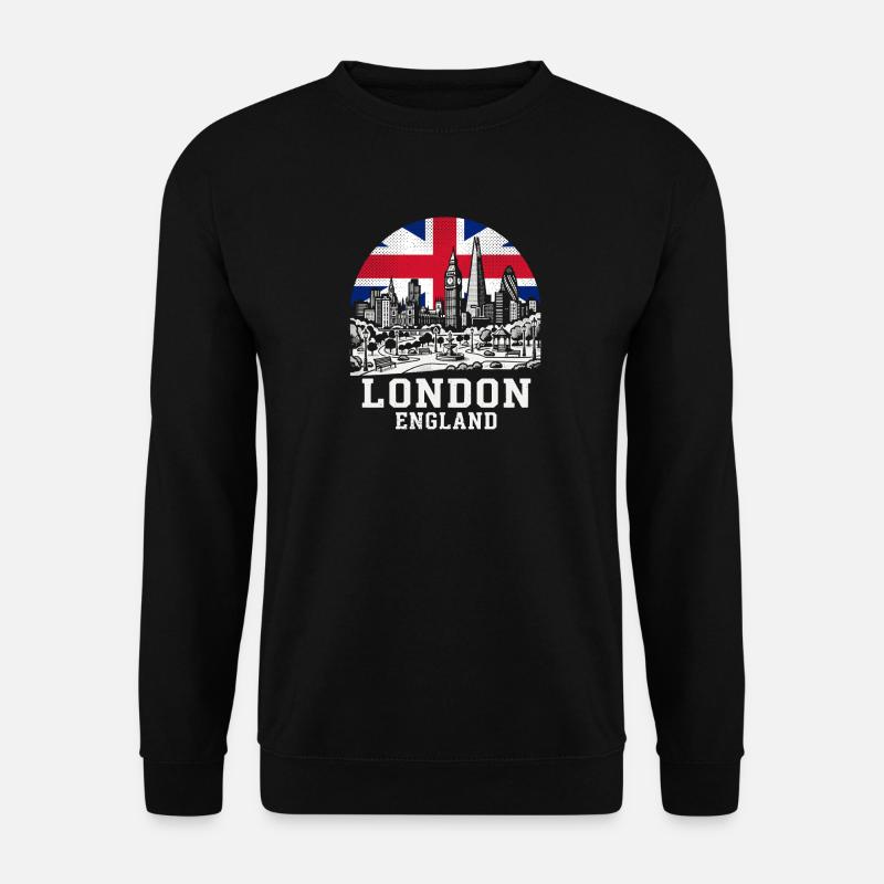 London Skyline Union Jack - Unisex Sweatshirt - black