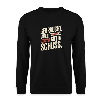 Used But Good In Condition Classic Car Birthday - Unisex Sweatshirt - black - Front - Alina (178cm) & Michal (187cm)