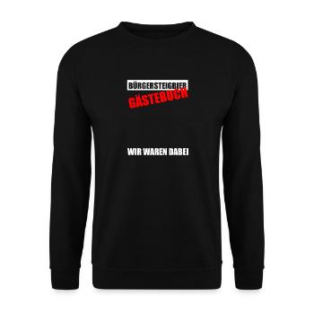 Gästebuch Bürgersteigbier Ortskontrollfahrt OKF - Unisex Pullover - Schwarz - Vorne - Alina (178cm) & Michal (187cm)