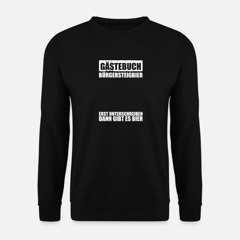 Gästebuch Bürgersteigbier Ortskontrollfahrt OKF - Unisex Pullover - Schwarz