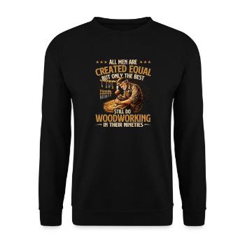 Best Woodworkers In Their Nineties Humor - Unisex Sweatshirt - black - Front - Alina (178cm) & Michal (187cm)