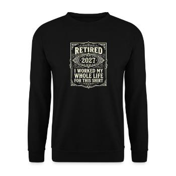 Pension 2027 – Je me prépare à cela toute ma vie - Sweat-shirt Unisexe - noir - Devant - Alina (178cm) & Michal (187cm)