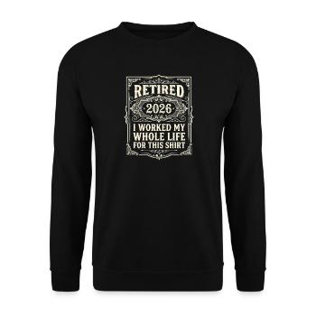 Pension 2026 – c’est ce à quoi je me prépare toute ma vie - Sweat-shirt Unisexe - noir - Devant - Alina (178cm) & Michal (187cm)