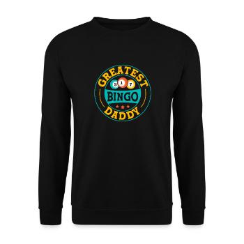 Bingo Game Greatest Bingo Daddy Bingo - Unisex Sweatshirt - black - Front - Alina (178cm) & Michal (187cm)