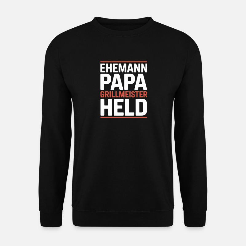 Ehemann Papa Grillmeister Held - Unisex Pullover - Schwarz