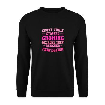 Les petites filles ont atteint la perfection - Sweat-shirt Unisexe - noir - Devant - Alina (178cm) & Michal (187cm)