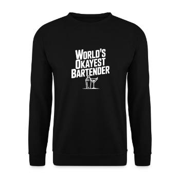 Der beste Barkeeper der Welt - Unisex Pullover - Schwarz - Vorne - Alina (178cm) & Michal (187cm)