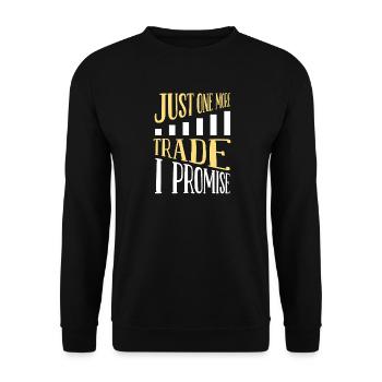 Encore un devis de trader drôle - Sweat-shirt Unisexe - noir - Devant - Alina (178cm) & Michal (187cm)