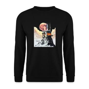 Outpost One Moonrise Station - Unisex Sweatshirt - black - Front - Alina (178cm) & Michal (187cm)