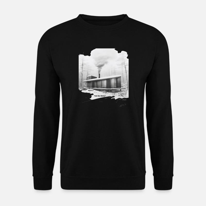 Stille Winter Moderne Hütte - Unisex Pullover - Schwarz