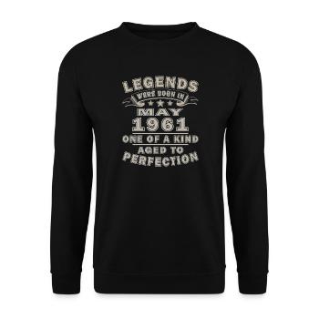 Legends mai 1961 : Unique vieilli - Sweat-shirt Unisexe - noir - Devant - Alina (178cm) & Michal (187cm)