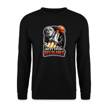 Allons sur Mars. Mission d’exploration de Mars - Sweat-shirt Unisexe - noir - Devant - Alina (178cm) & Michal (187cm)