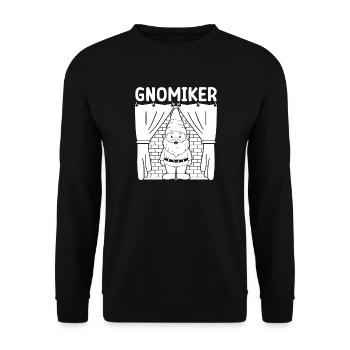 Dwarves Motif Gnome Dwarf - Unisex Sweatshirt - black - Front - Alina (178cm) & Michal (187cm)