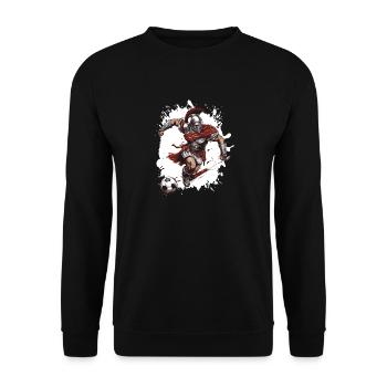 Spartan Football Gladiator Sports - Sweat-shirt Unisexe - noir - Devant - Alina (178cm) & Michal (187cm)