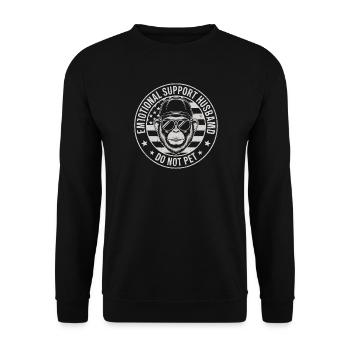 Mari de soutien émotionnel ne caressent pas - Sweat-shirt Unisexe - noir - Devant - Alina (178cm) & Michal (187cm)