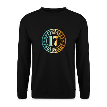 17. Geburtstag Junge Mädchen Legende Level 17 - Unisex Pullover - Schwarz - Vorne - Alina (178cm) & Michal (187cm)