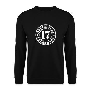 17. Geburtstag Junge Mädchen Legende Level 17 - Unisex Pullover - Schwarz - Vorne - Alina (178cm) & Michal (187cm)