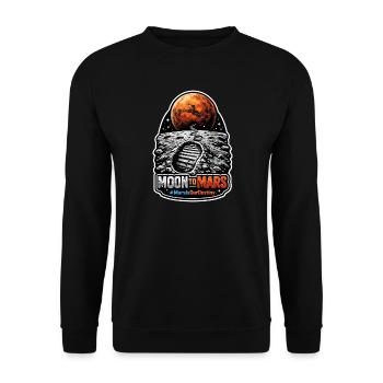 Allons sur Mars. Mission d’exploration de Mars - Sweat-shirt Unisexe - noir - Devant - Alina (178cm) & Michal (187cm)