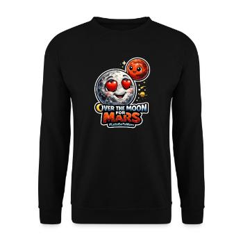 Lass Uns Zum Mars Gehen. Mars-erkundungsmission - Unisex Pullover - Schwarz - Vorne - Alina (178cm) & Michal (187cm)