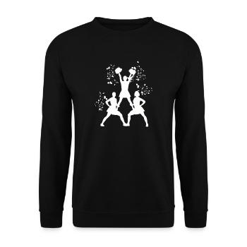 Cheerleader Cheer Mom Cheerleading - Unisex Pullover - Schwarz - Vorne - Alina (178cm) & Michal (187cm)