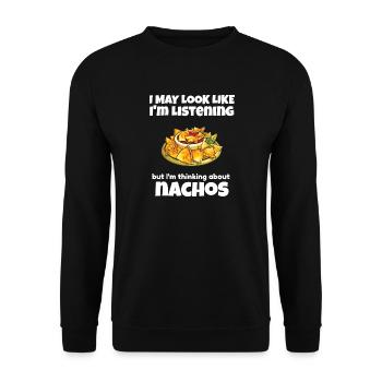 Nachos Tagträume Grafik-T-Shirt - Unisex Pullover - Schwarz - Vorne - Alina (178cm) & Michal (187cm)